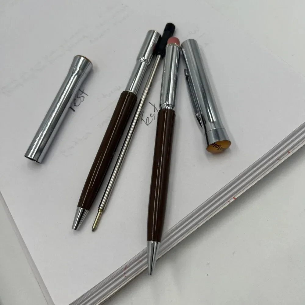 Garland Pen and Pencil Set Simplot Soil builders Box Works Rare Brown Silver